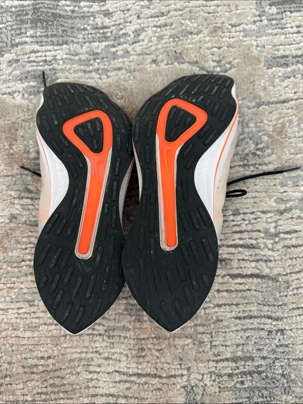 Nike EXP-X14 Translucent White Running Shoes with Neon Orange Accents